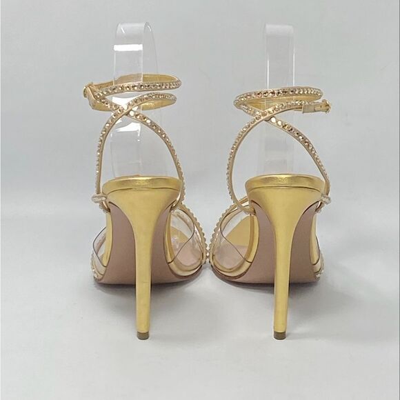 Andrea Wazen Leather & Crystal Pumps size 39.5 - Picture 8 of 13